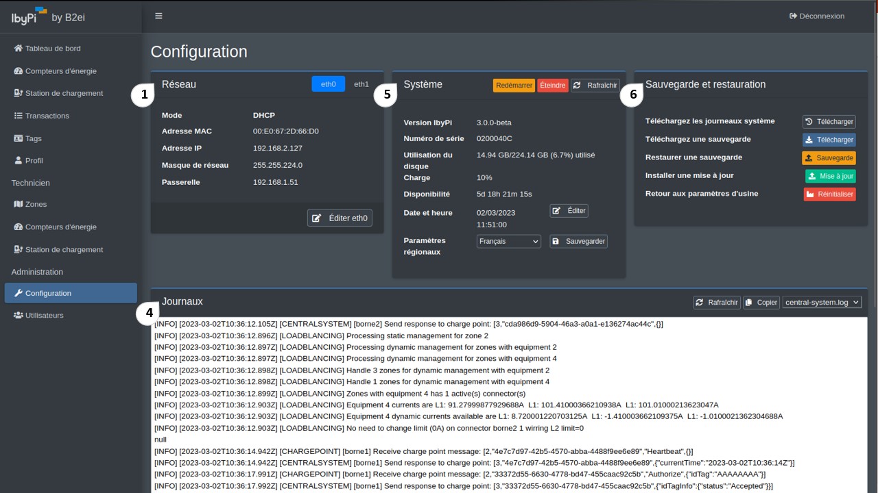 capture ecran configuration